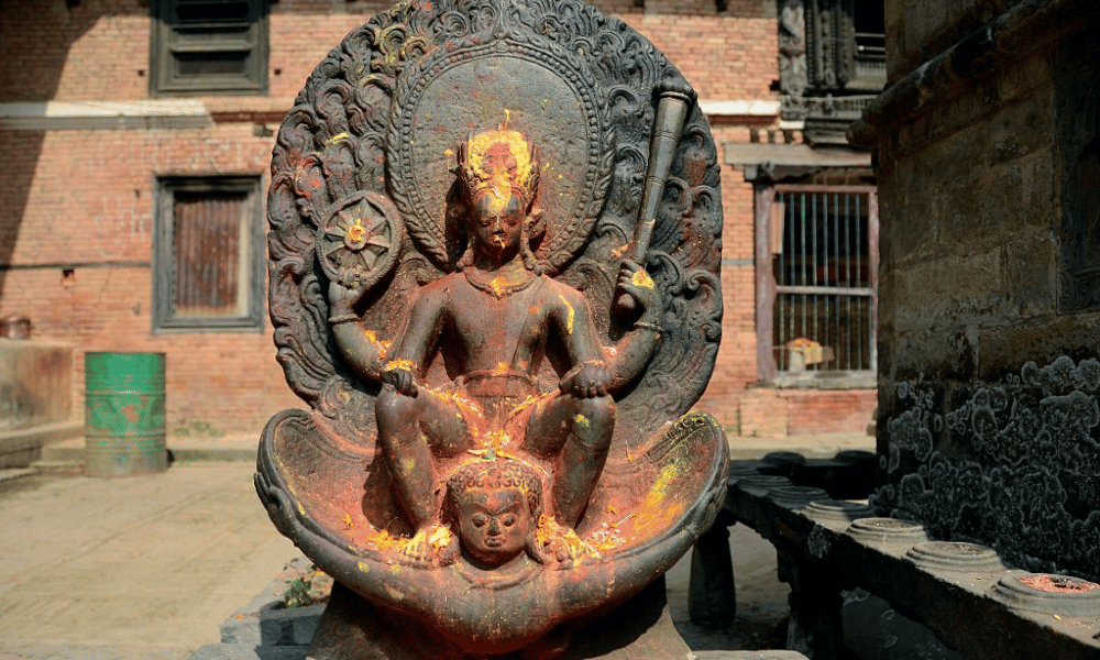Bas Relief Vishnu Image